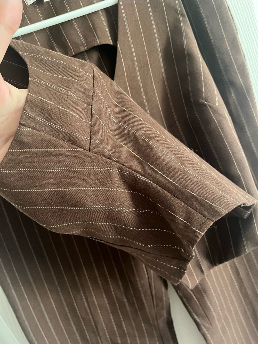 SET Reformation Brown Striped Cohen Vest Top and Straight Leg Pants size 0 - Picture 6 of 14